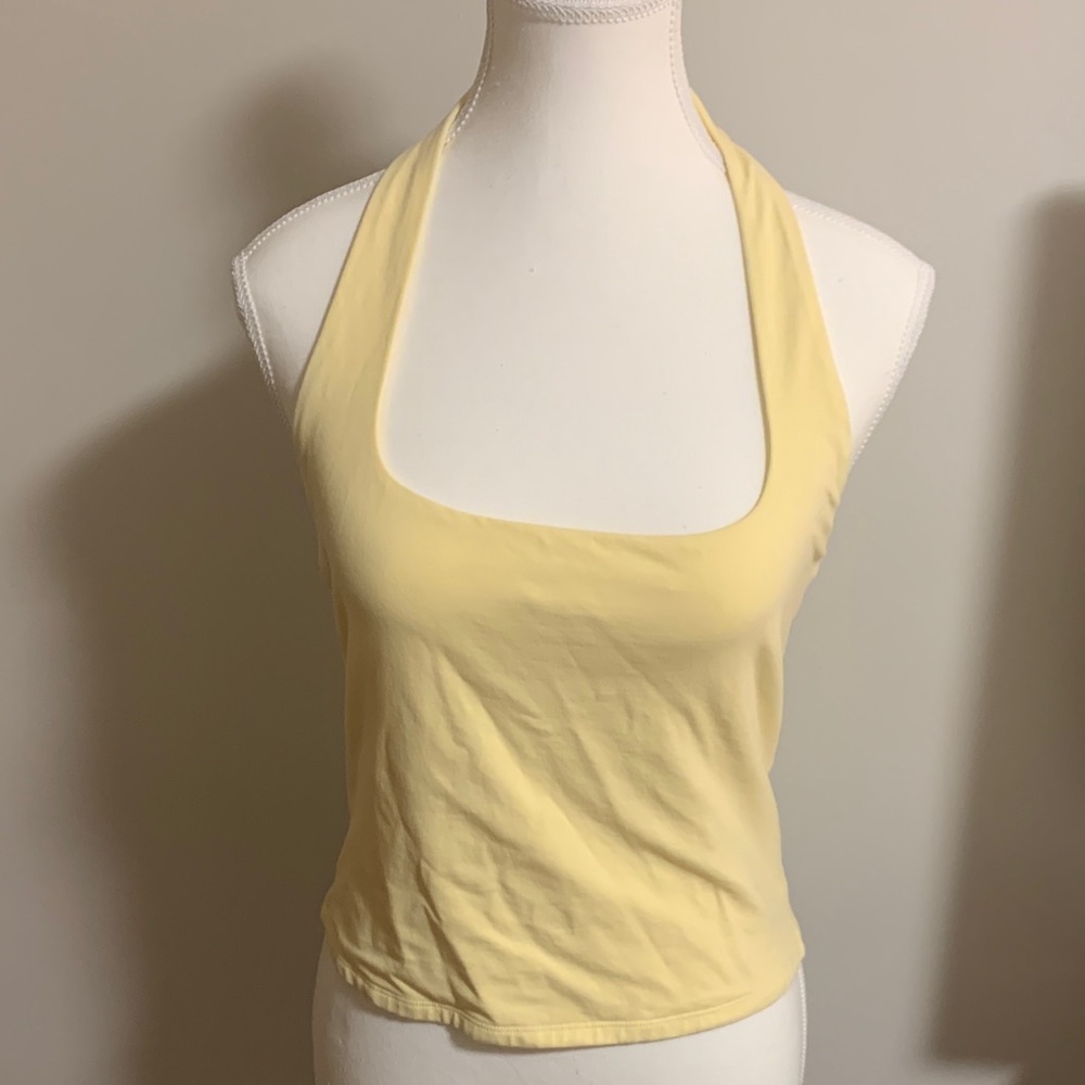 Garage Light Yellow Halter Top